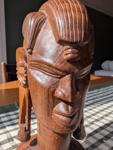 Vintage african carved wooden - vintage,