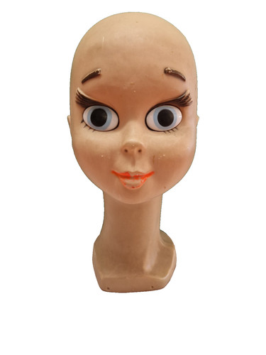Vintage mannequin head display