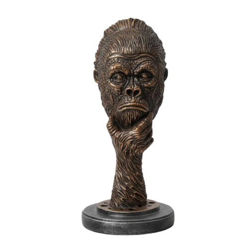 Thinking gorilla statue - gorilla,