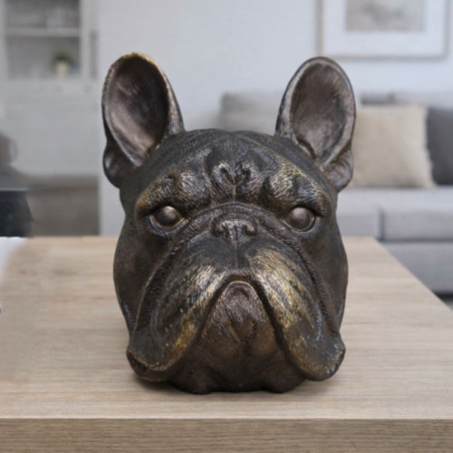 French bulldog head bust - head,