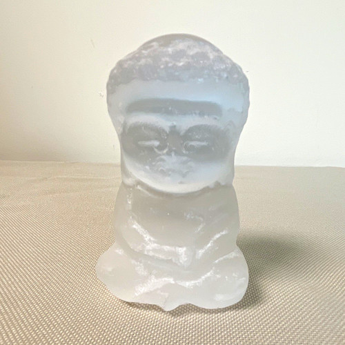 Clear glass boy head - clear,