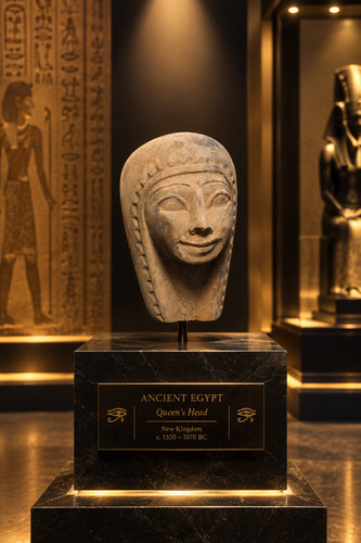 Egyptian pharaoh head bust - egyptian,