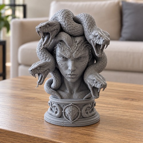 Medusa bust statue snake - medusa, head