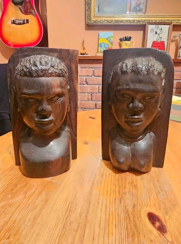 Vintage african hardwood - vintage, head