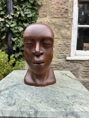 Vintage carved wood african - carved,