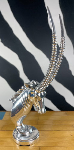 Large silver oryx antelope - large,