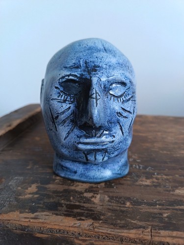 Grotesque head studio pottery - studio,