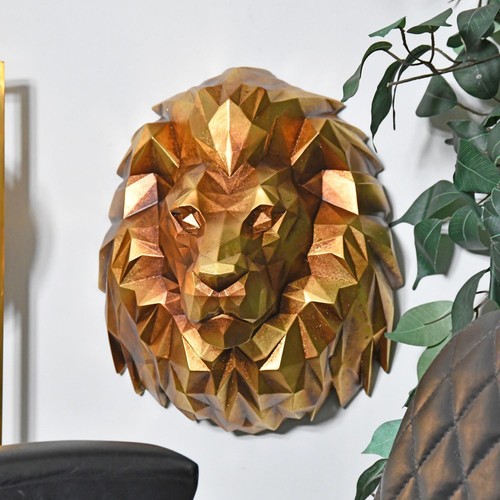 Resin geometric lion - resin, head
