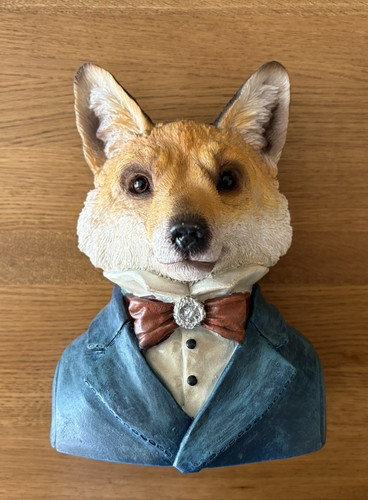 Fox bust ornament resin - resin.,