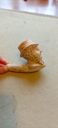 Beige clay figural - beige, tobacco