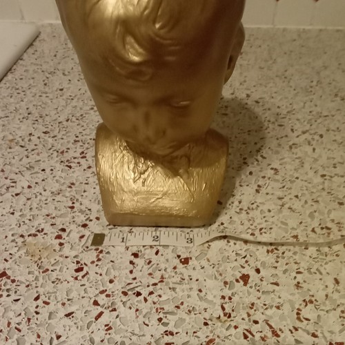 Gold boy head - gold, bust