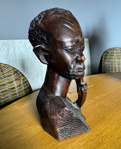 Hand carved wooden - carved, man