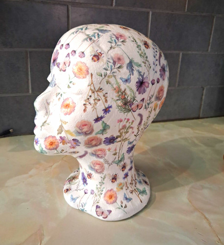 Floral human head bust - head,