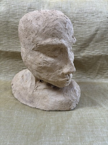 Hand sculpted clay portrait