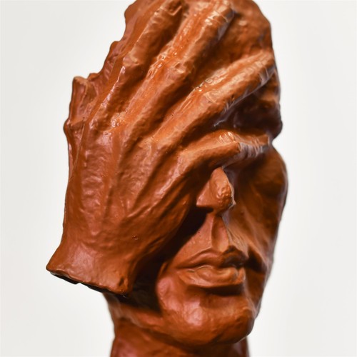 Rustic cast aluminium head - aluminium,
