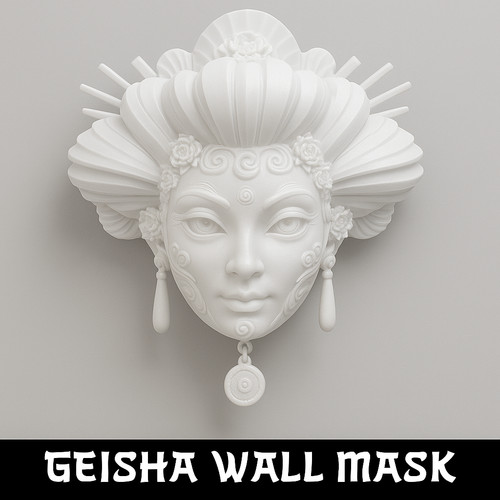 Geisha wall mounted head - geisha,