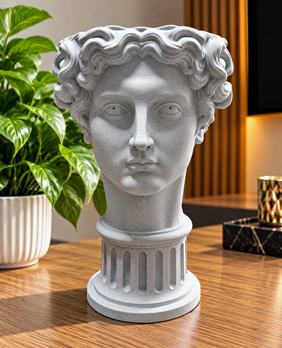 Greek david head vase planter - greek,