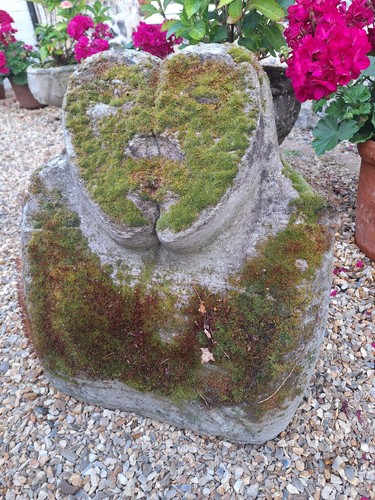 Vintage stone head bust - head,