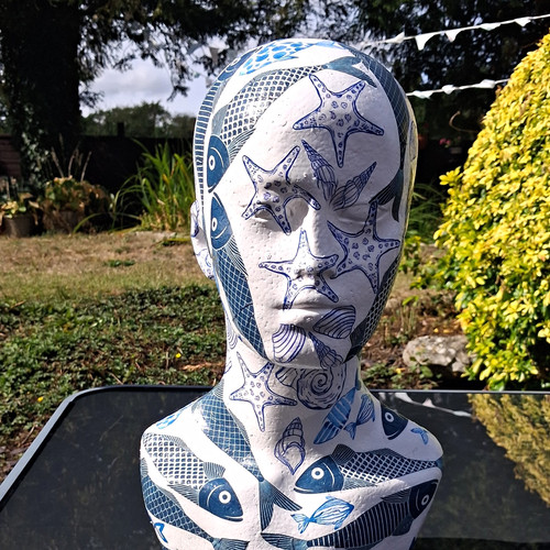 Nautical male head bust - head,