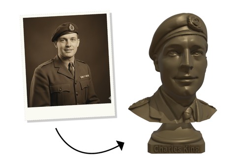 Custom bust from photograph - from,