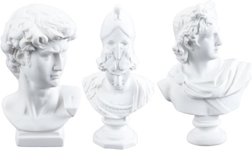 Set greek head statue - of, x